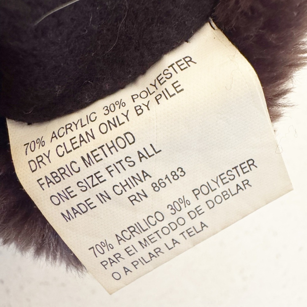 Faux Fur Thick Plush Lined Winter Mittens Cold Weather Gloves Chocolate Brown - Picture 3 of 3